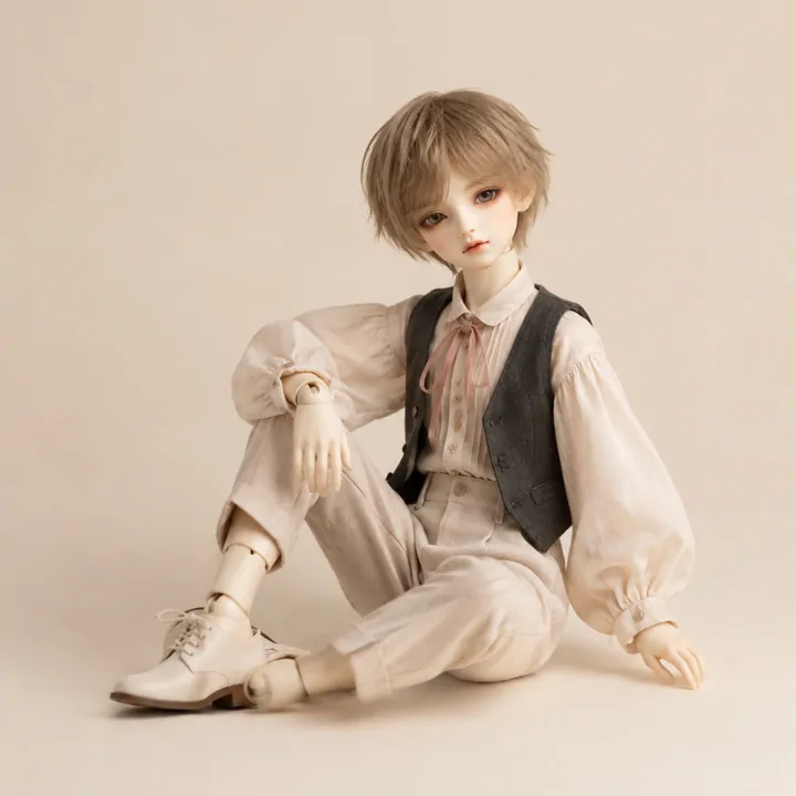 单独展示的原创无品牌 BJD 球形关节人偶